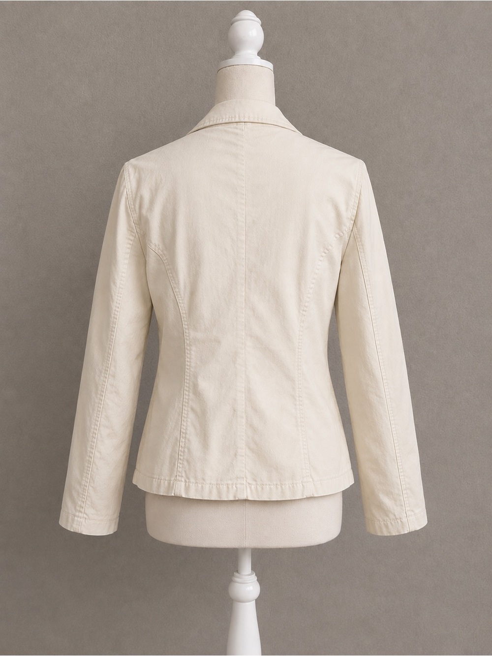Liverpool Los Angeles Aspen Fitted Blazer Beige Open Front NWOT Womens Large - Picture 2 of 3